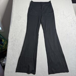 Anthropologie Maeve Pants Women ST‎ Black Knit Flare Split Leg Ponte Classic